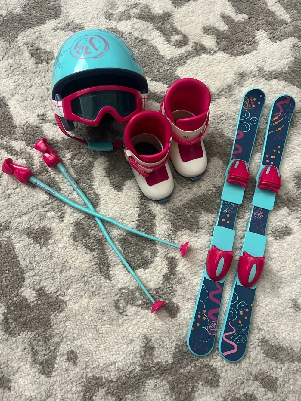 American girl doll ski set